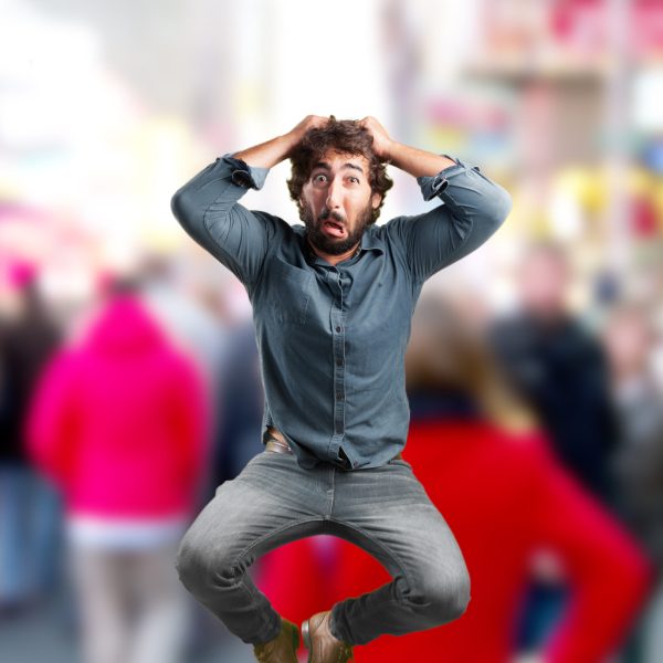 crazy man sad expression